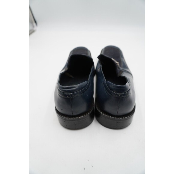 Borgesi Beverly Hills Collection Men’s Navy Blue Loafers Leather & Corduroy Sz46 main image 5